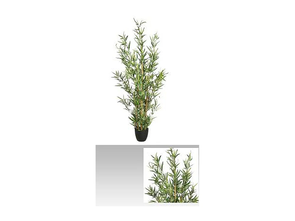 Plante artificielle " Bambou " en POLYESTER + FER + BAMBOU + POLYETHYL - Dim : H 120 cm