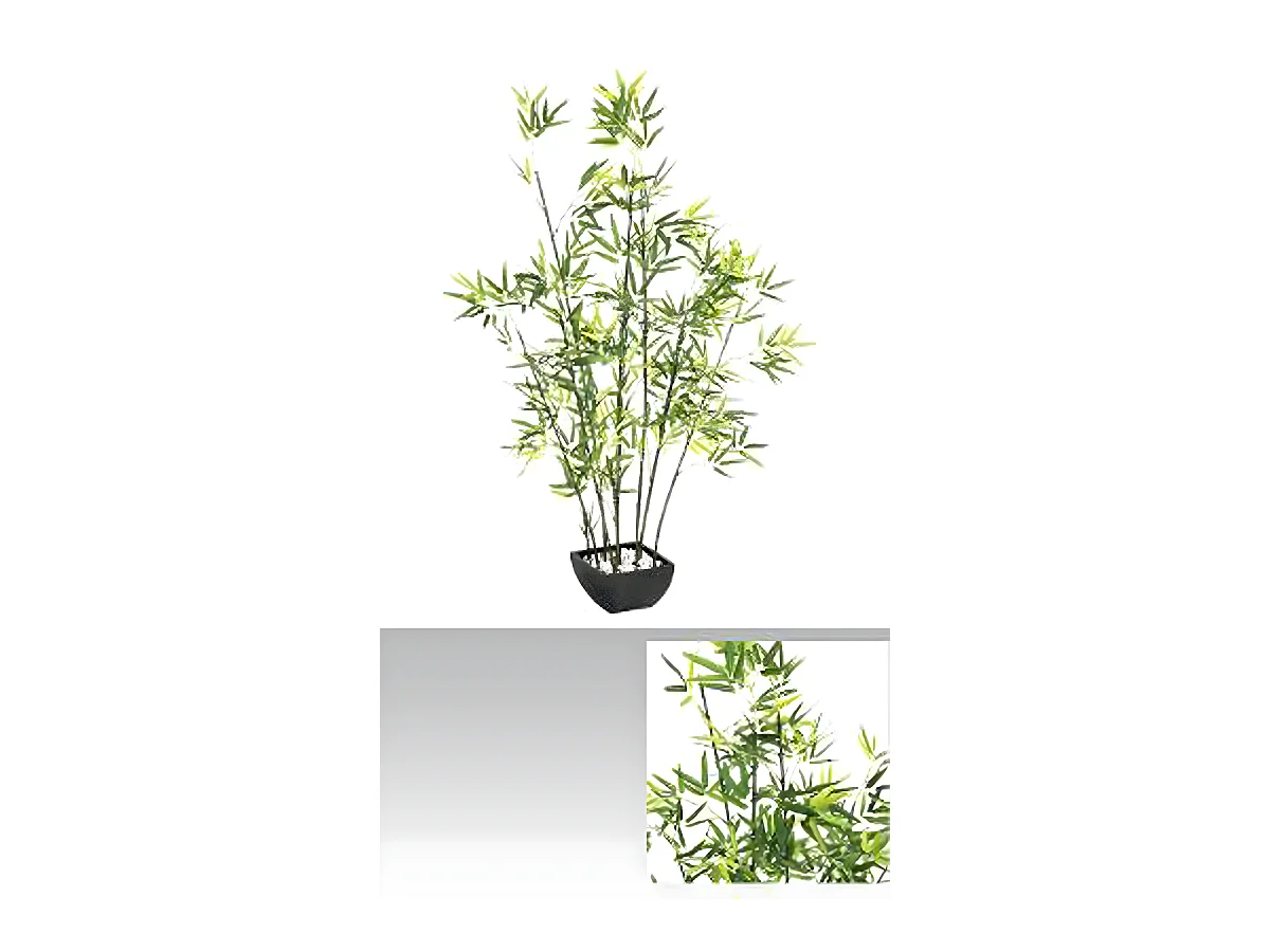 Plante Artificielle "Bambou" en dacron+pe+terracotta - Dim : H 122 cm