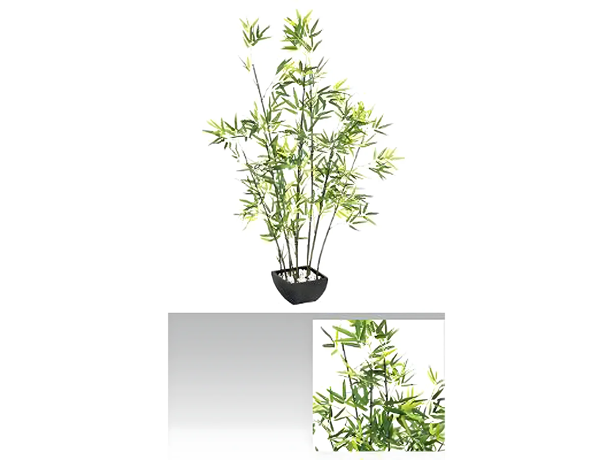 Plante Artificielle "Bambou" en dacron+pe+terracotta - Dim : H 122 cm