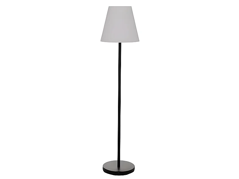 Lampadaire d'extérieur en métal coloris blanc - Diamètre 35 x Hauteur 150 cm
