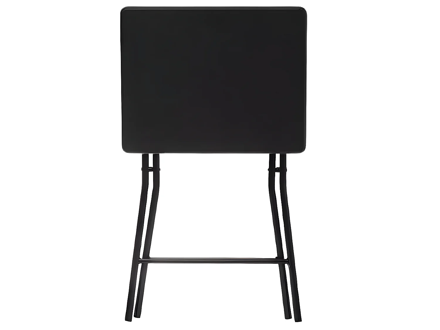Table d'appoint pliante en MDF et métal coloris noir - L.48 x l.38 x H.64 cm
