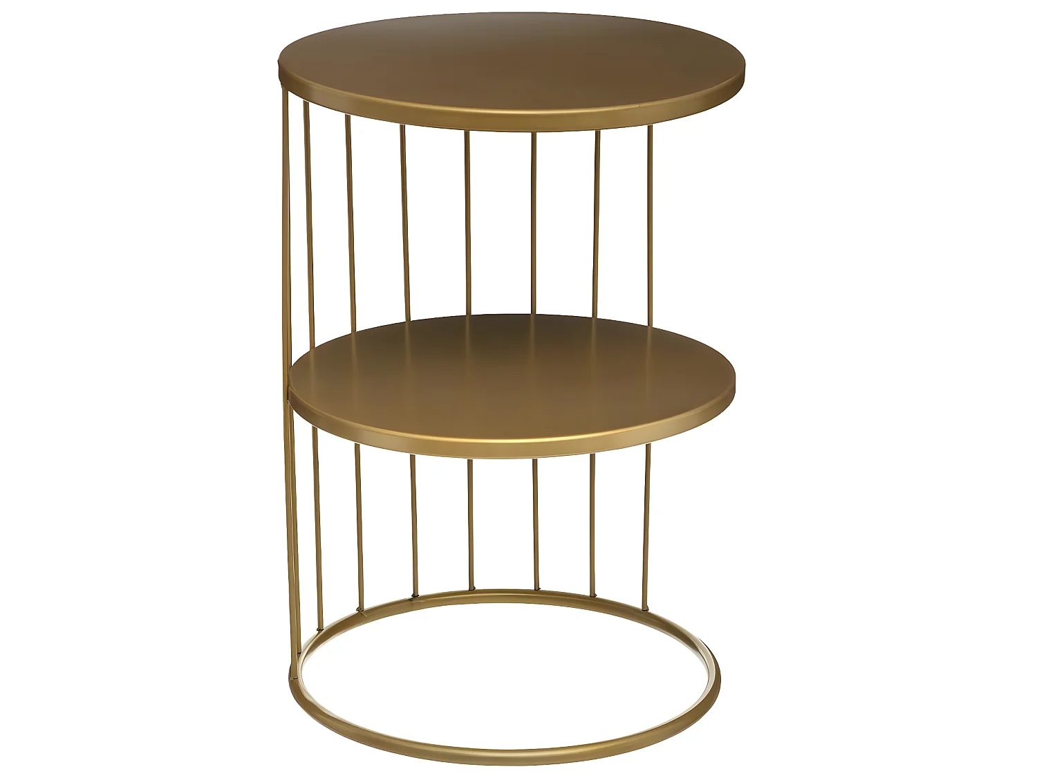 Table d'appoint en fer de couleur dorée - L.36 x l.36 x H.52 cm