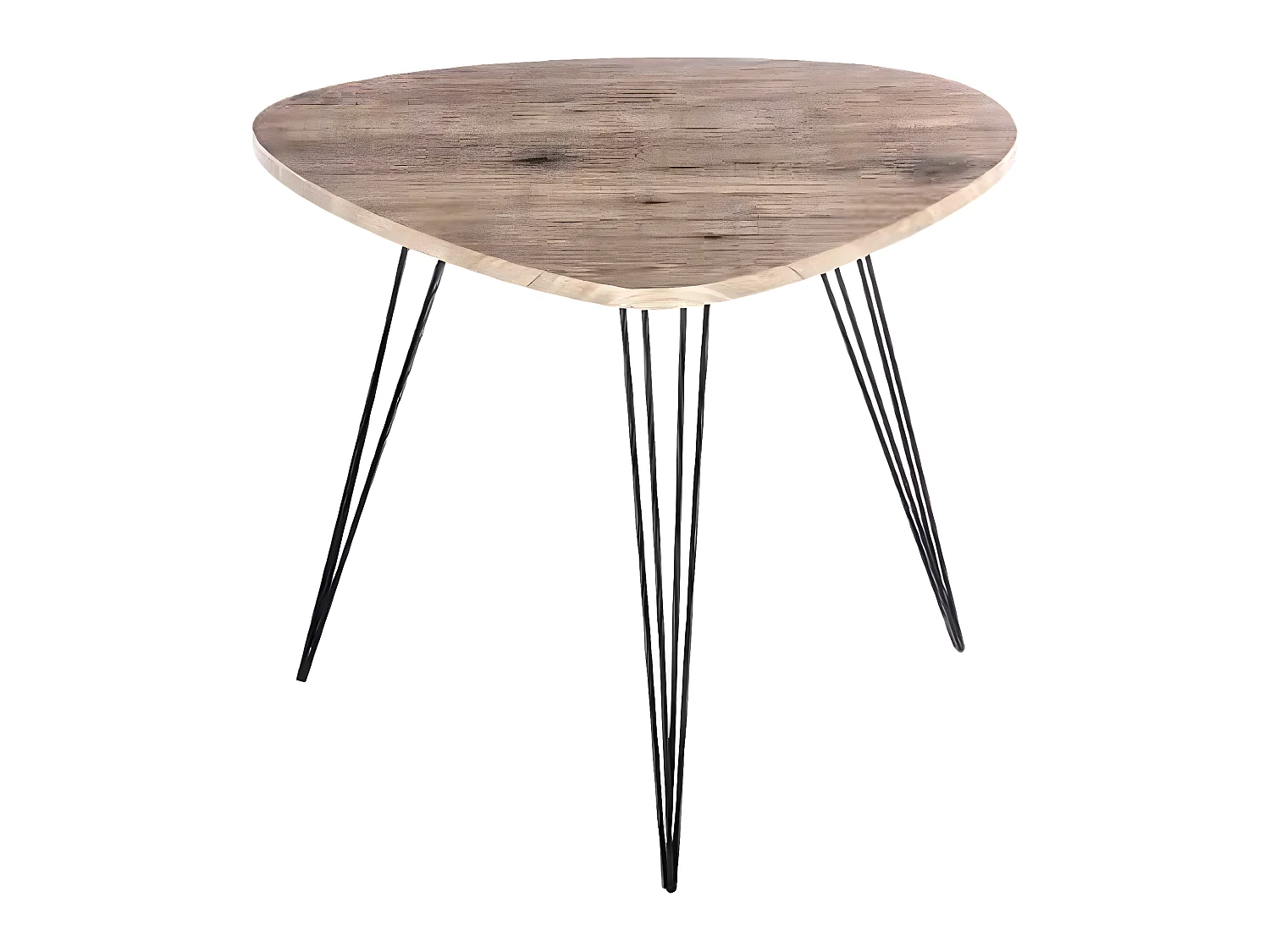 Table d'appoint en MDF coloris marron - Dim : L 69 x l 54 x H 60 cm