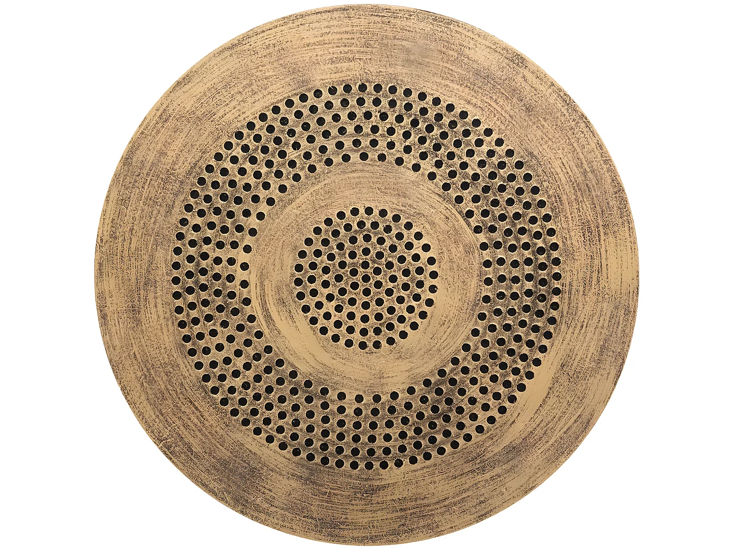 Lot de 2 tables d'appoint en bois et métal, coloris cuivre