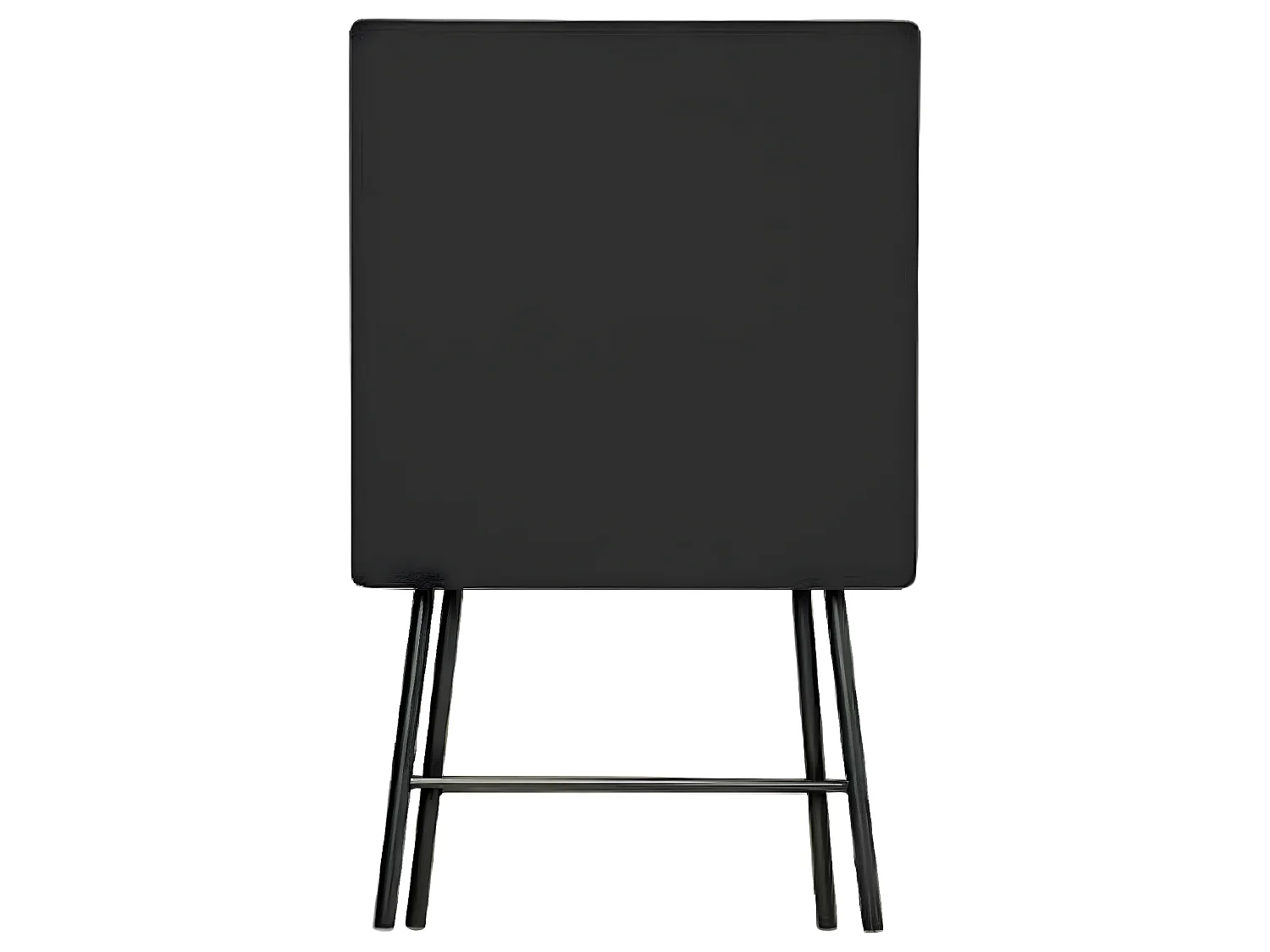 Table d'appoint pliante en métal et MDF coloris noir - L.60 x l.60 x H.75 cm