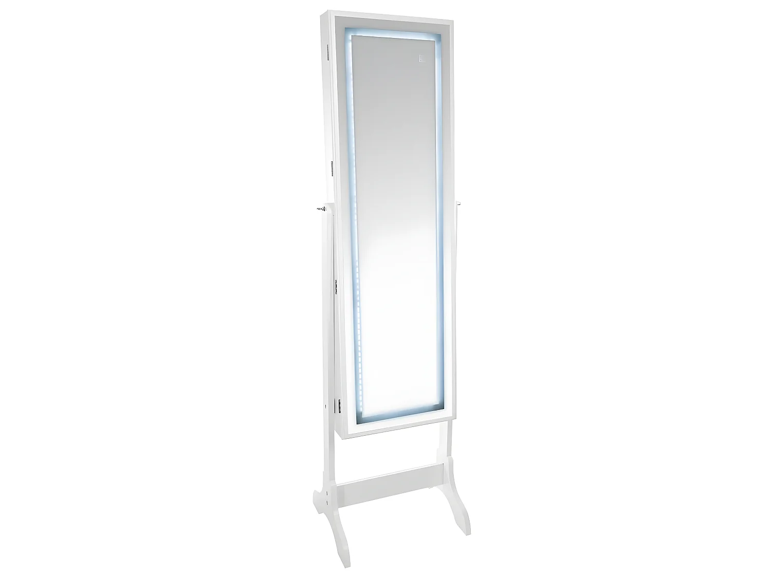 Armoire à bijoux LED blanche - L. 34 x H. 117 cm