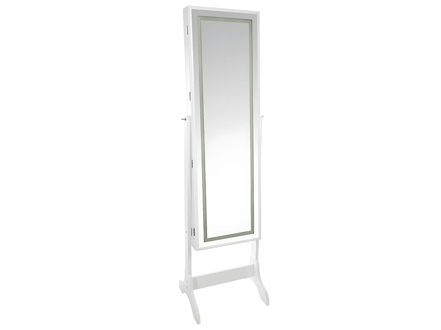 Armoire à bijoux LED blanche - L. 34 x H. 117 cm