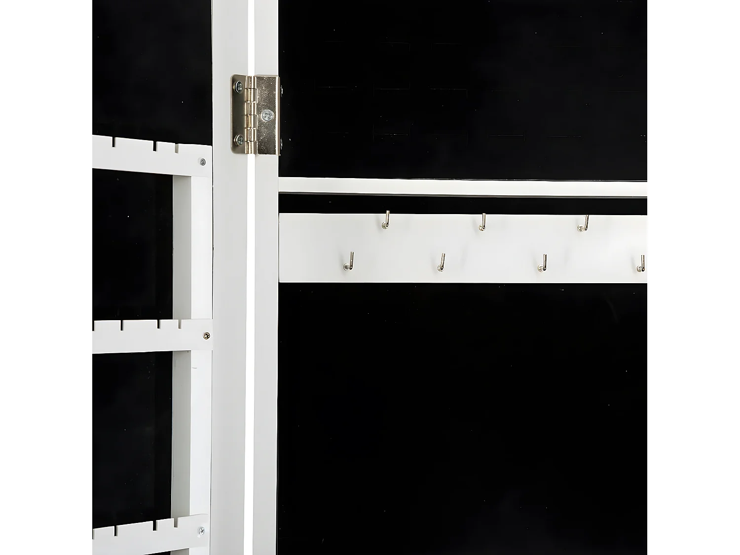 Armoire à bijoux LED blanche - L. 34 x H. 117 cm