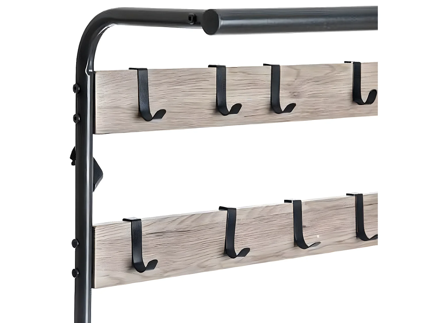 Meuble d'entrée vestiaire en bois et métal coloris naturel - L.73.5 x P.34 x H.170.5 cm