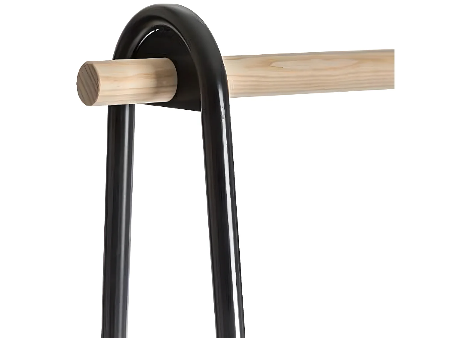 Portant à vêtement en bois et métal coloris naturel - L.95.5 x P.46 x H.164.5 cm