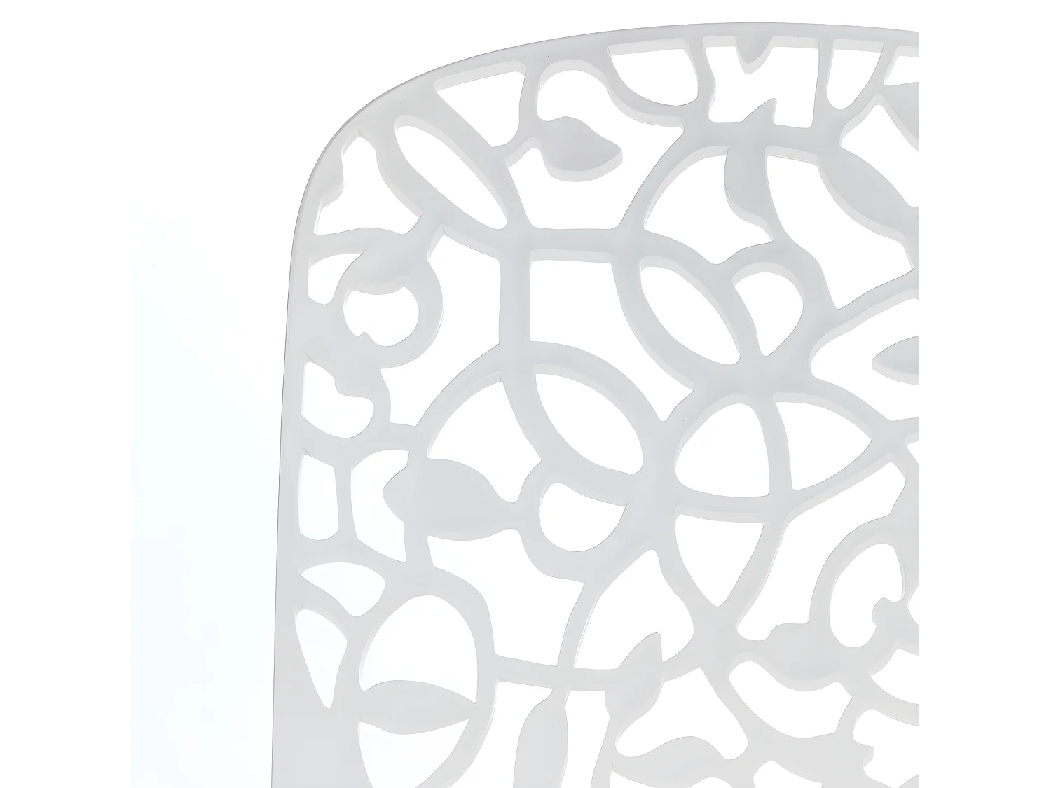 Lot de 6 chaises de jardin empilables en résine coloris blanc - Longueur 47 x Profondeur 50 x Hauteur 87 cm