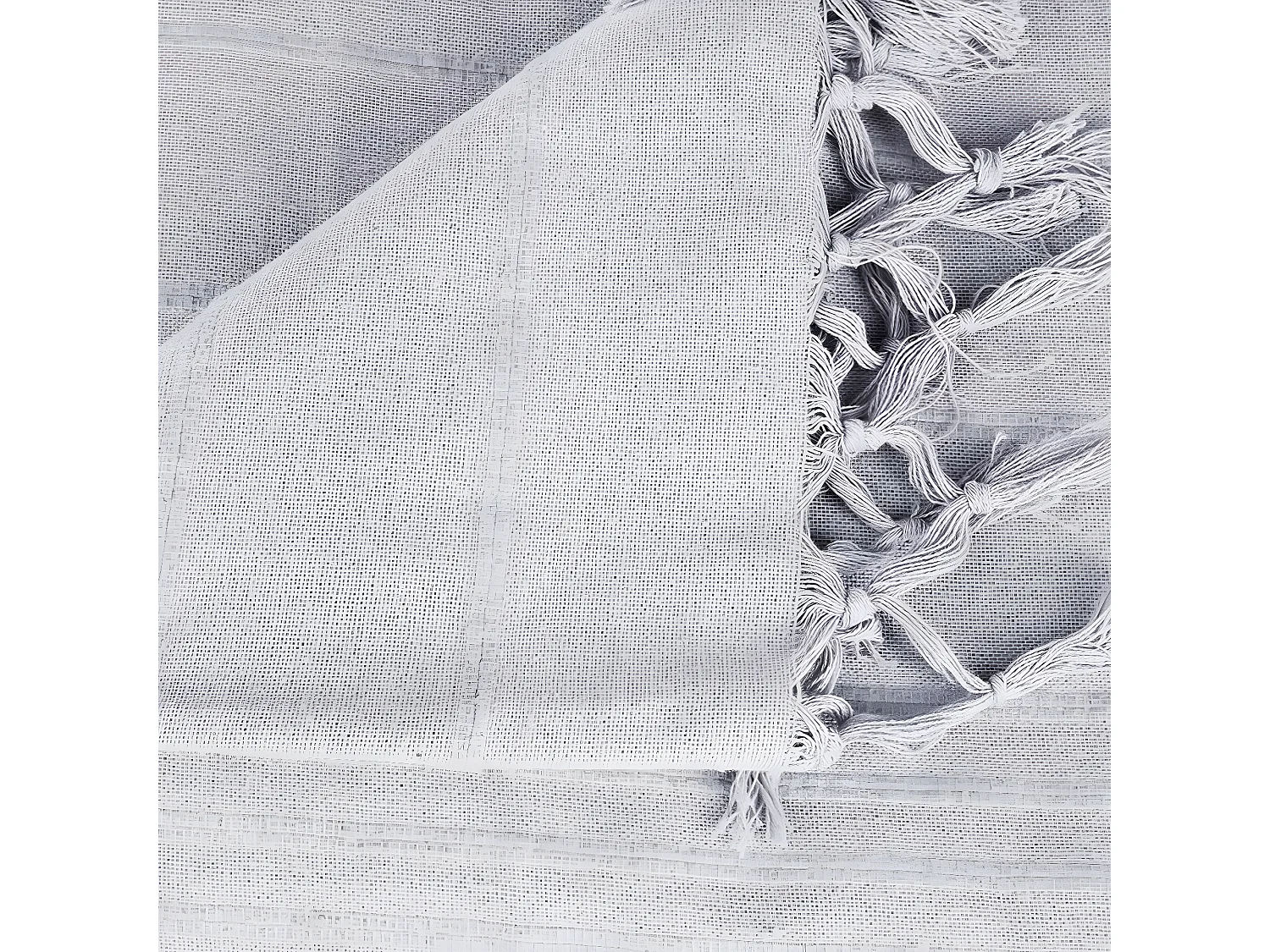 Jeté de lit en coton coloris gris clair - 250 x 230 cm