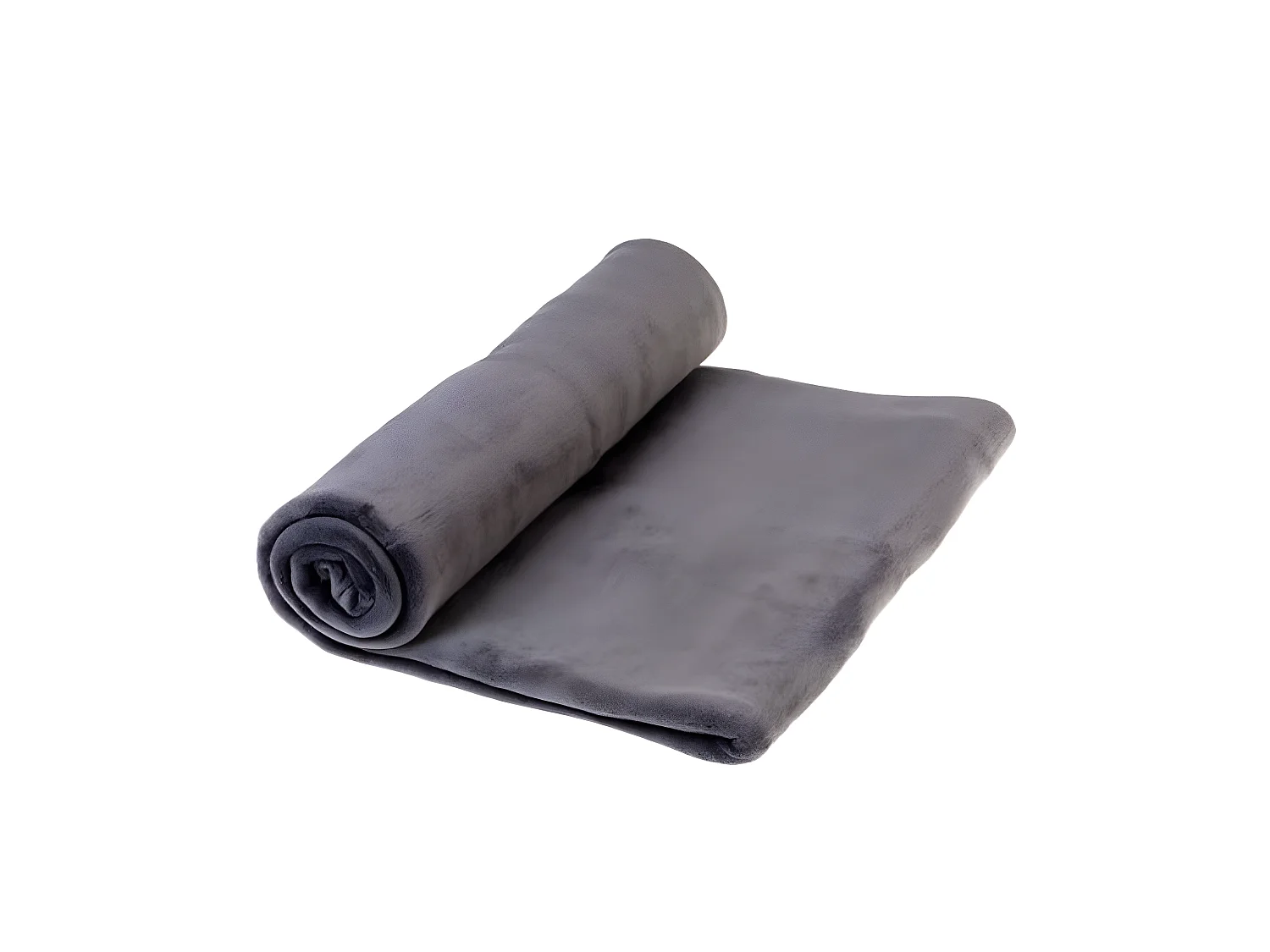 Plaid polaire Microfibre Gris foncé, L230 cm