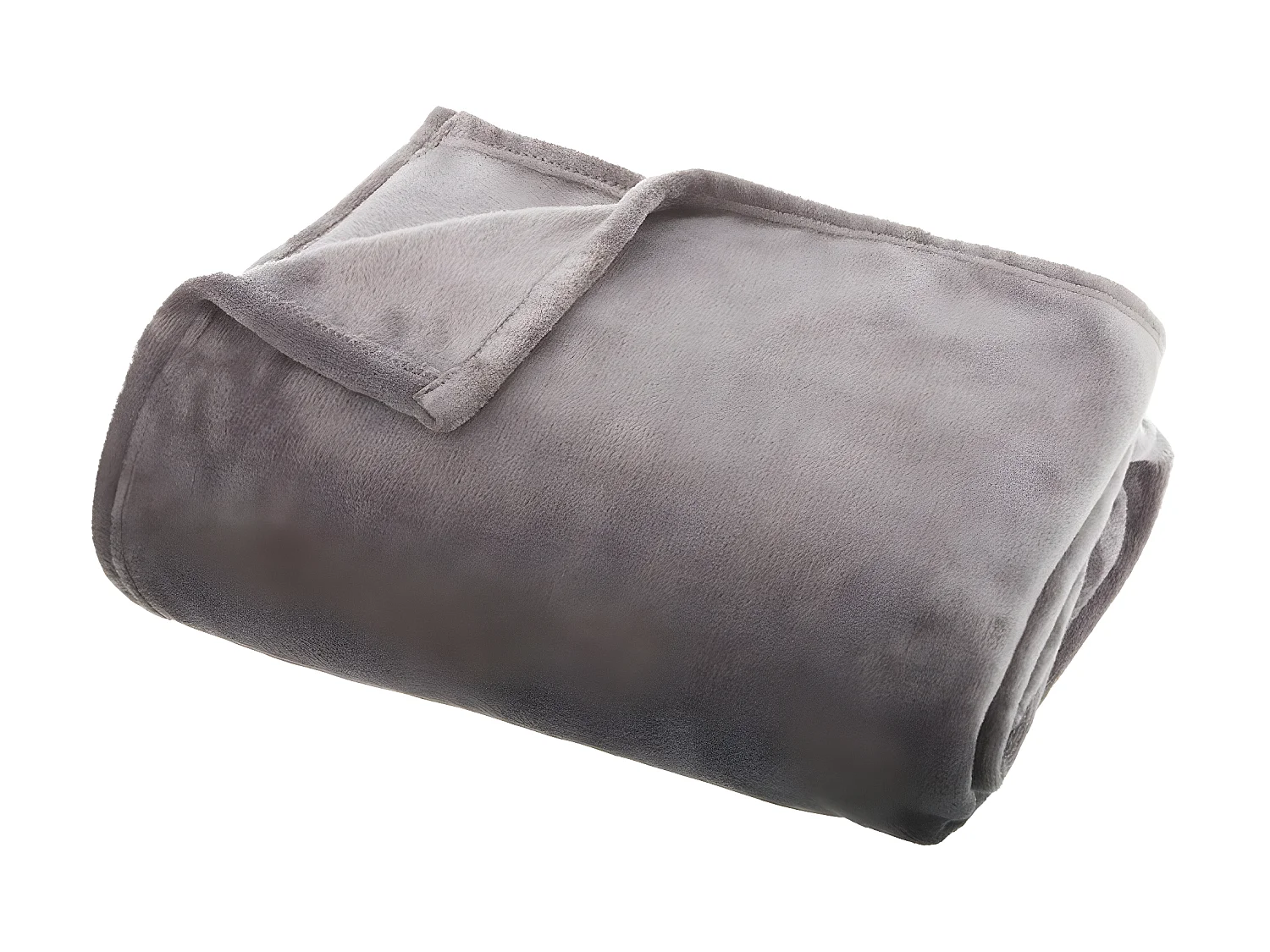 Plaid en flanelle coloris Gris - 130 x 180 cm