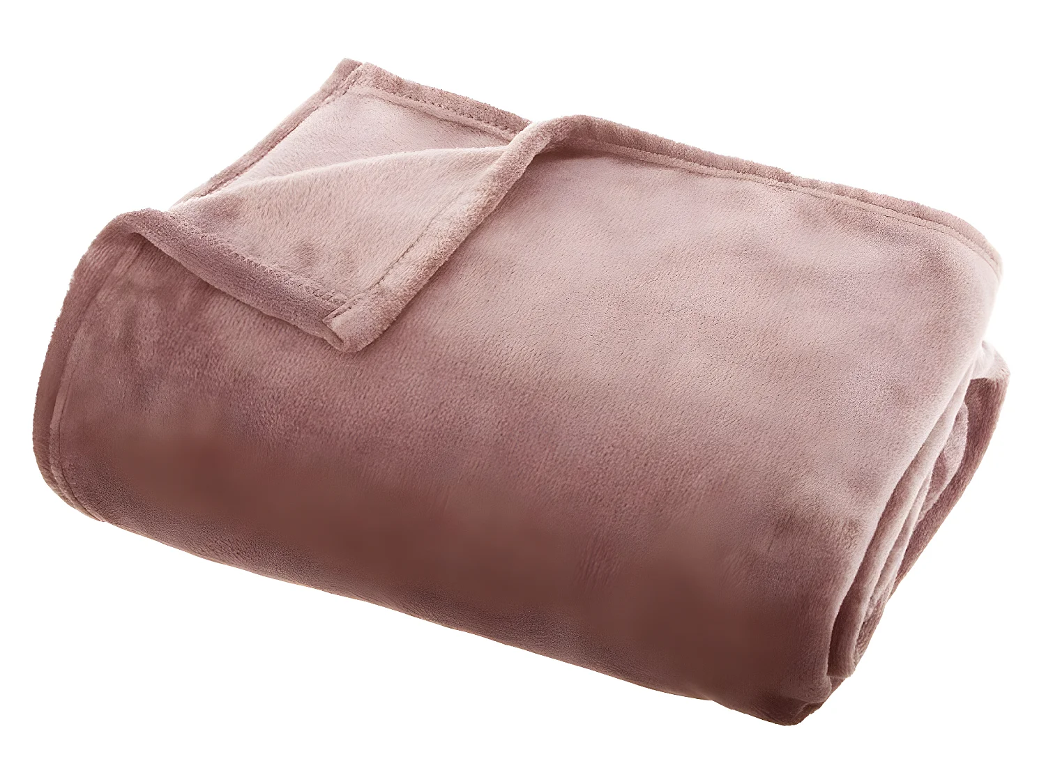 Plaid en flanelle coloris Rose - 130 x 180 cm