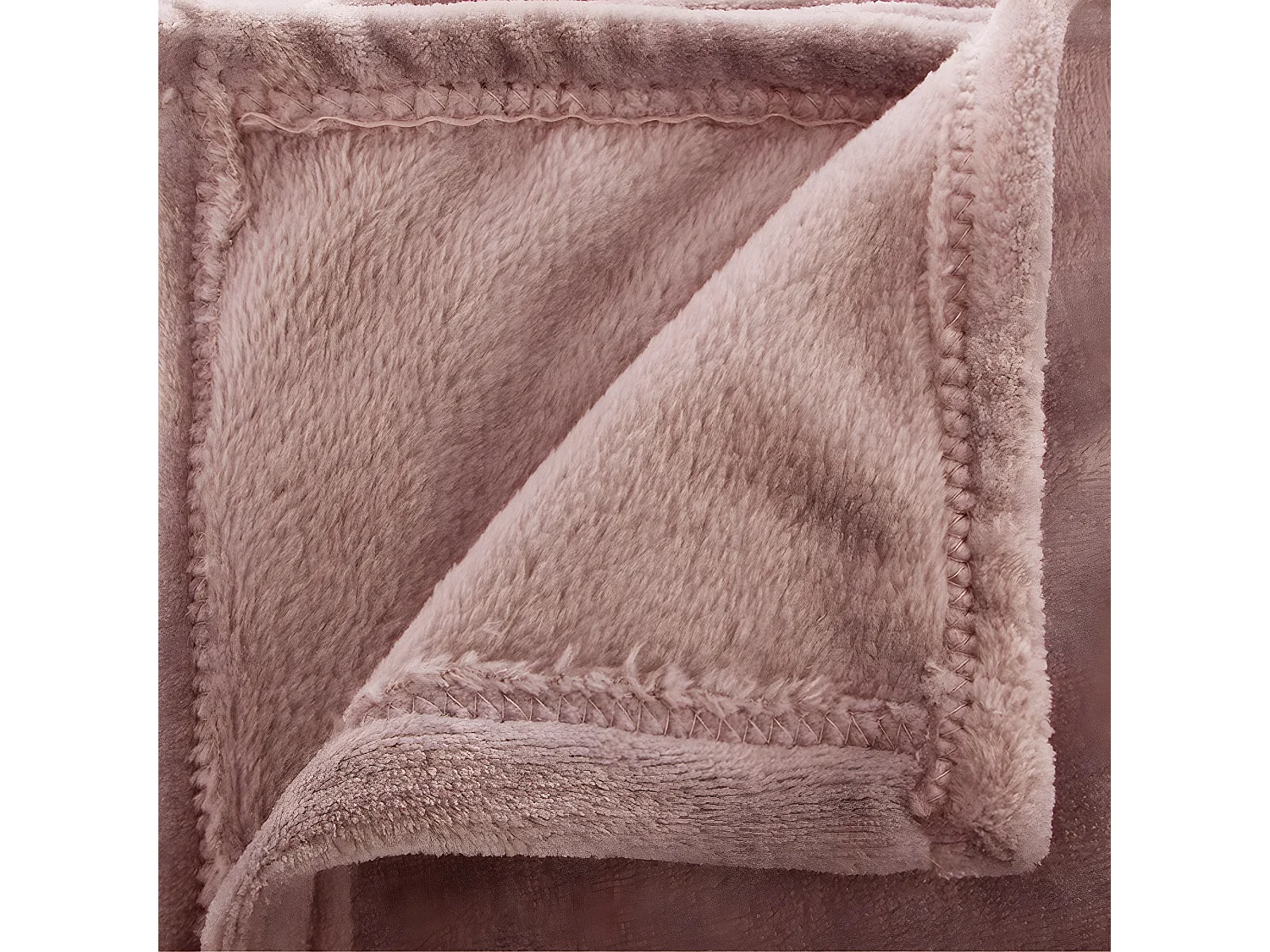 Plaid en flanelle coloris Rose - 130 x 180 cm