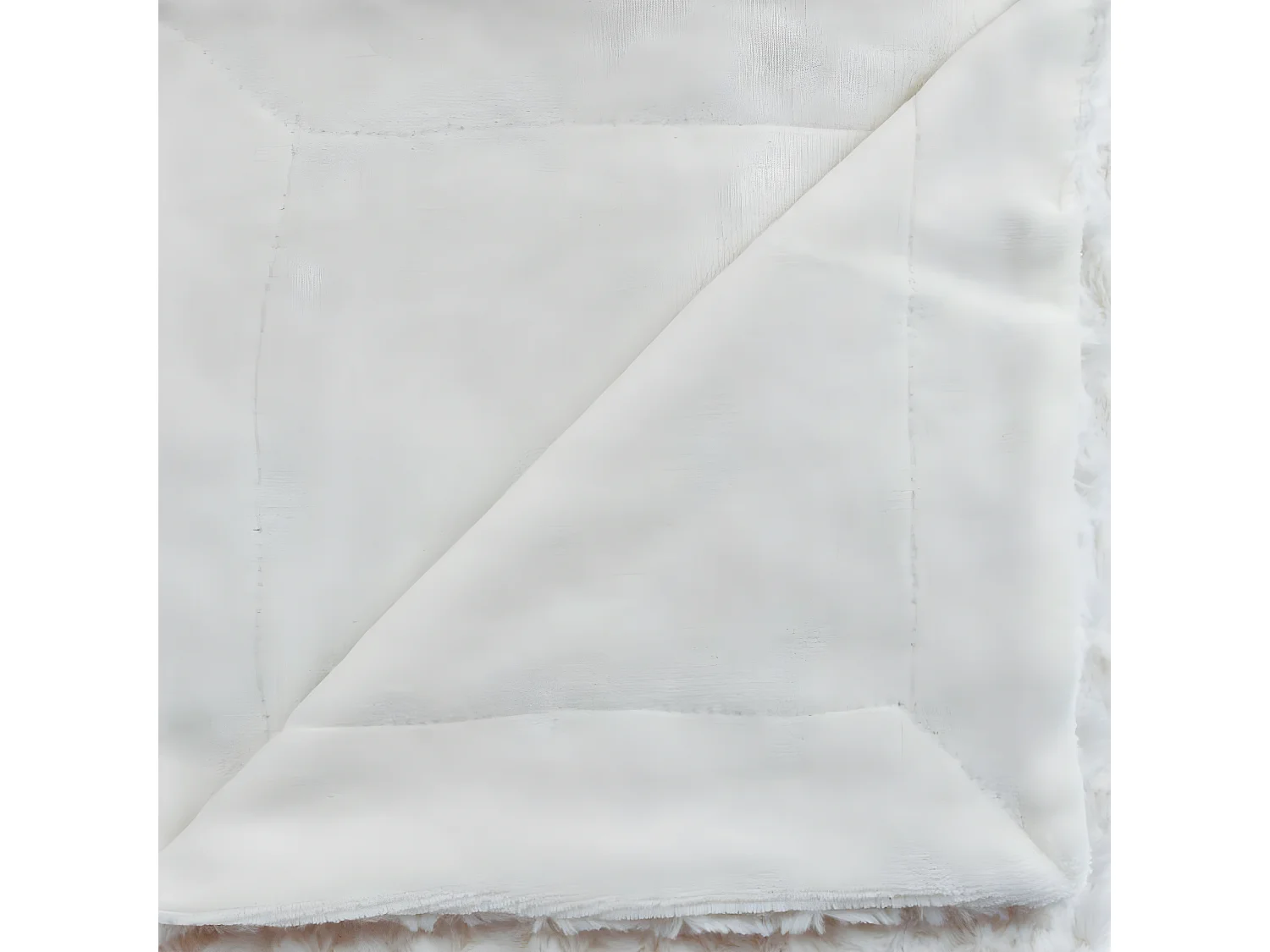 Plaid, couverture en polyester coloris Blanc -  L. 230 x P. 180 x H.  2 cm