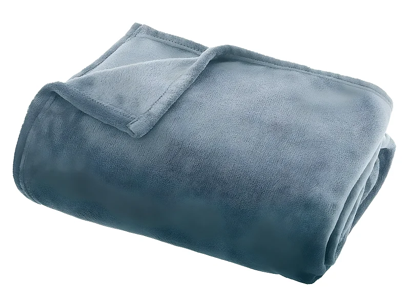 Plaid en flanelle coloris Orage - 130 x 180 cm