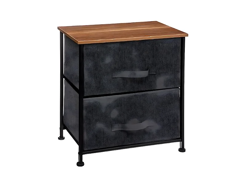 Table de chevet / table de nuit en gris foncé - L.45 x P.30 x H.51cm