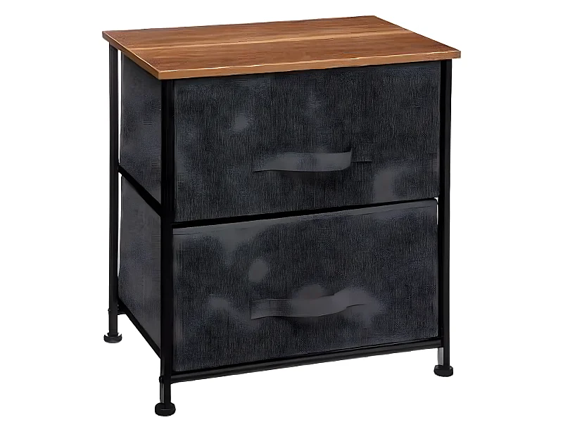 Table de chevet / table de nuit en gris foncé - L.45 x P.30 x H.51cm