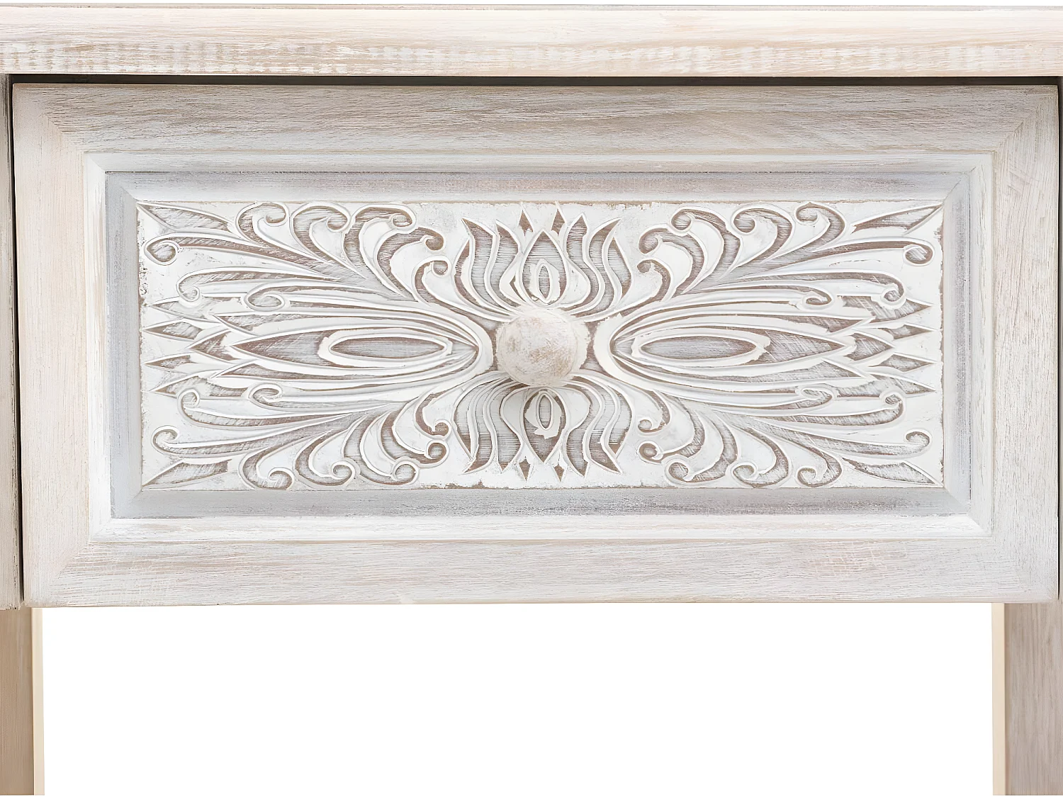 Table de chevet / Table de nuit coloris blanc - Longueur 45 x Profondeur 30 x Hauteur 67,5 cm