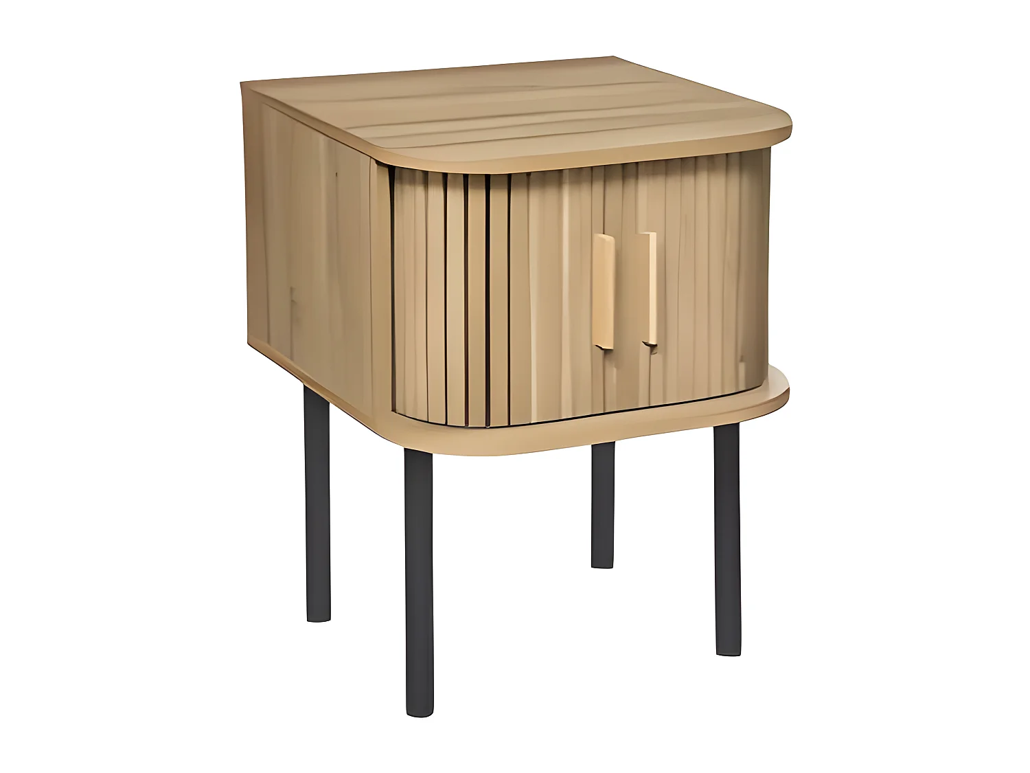 Table de chevet en bois coloris beige - longueur 40 x profondeur 40 x hauteur 53 cm