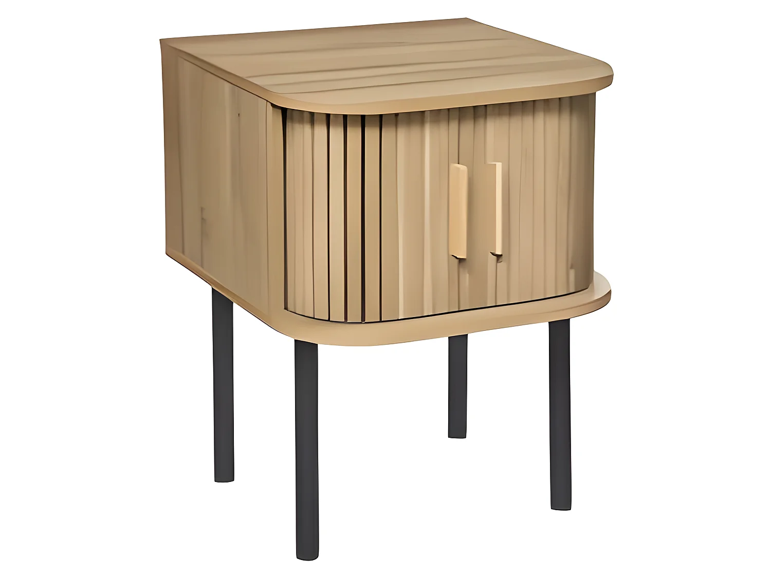 Table de chevet en bois coloris beige - longueur 40 x profondeur 40 x hauteur 53 cm