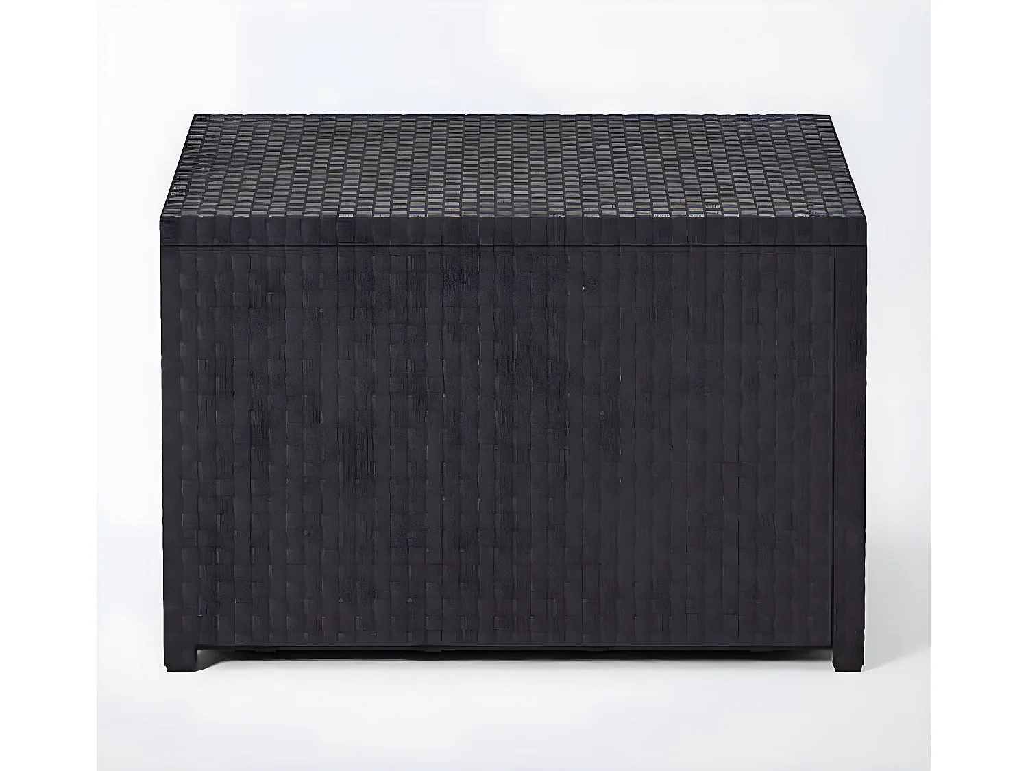 Salon de Jardin 4 Places en résine coloris Anthracite (1 canapé 2 places + 2 fauteuils + 1 table basse)