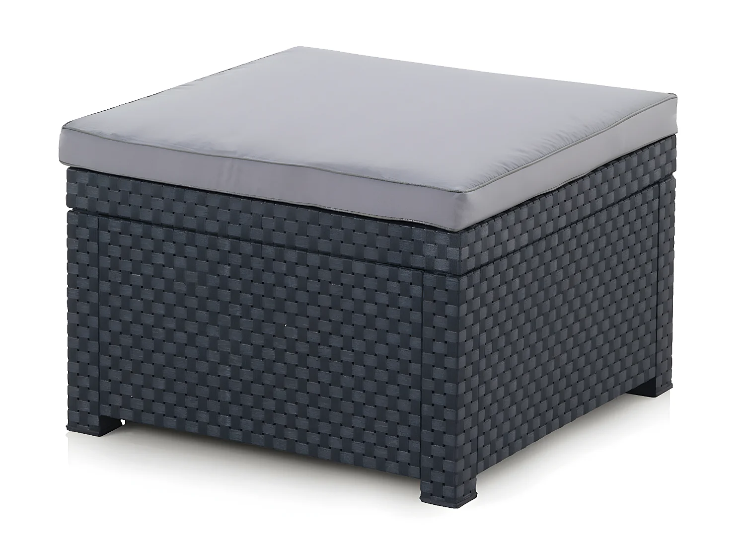 Salon de jardin extérieur de 5 places en résine tressée (1 Fauteuil + 1 canapé d’angle + 1 table basse)