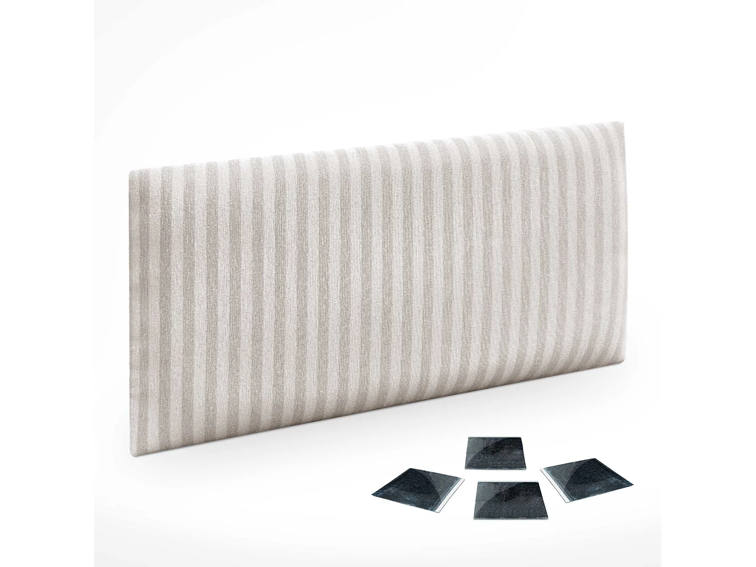 DHOME Ensemble de 1 Panneaux Tapissés en Tissu de Luxe Pack Autoadhésif pour Mur Acoustique Absorbant et Protecteur (Cream, 50x40cm, x1)