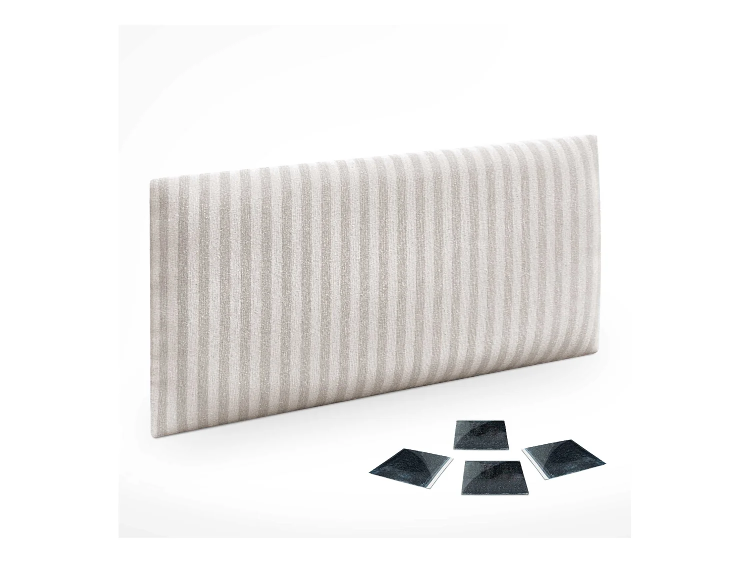 DHOME Set aus 1 luxuriös gepolstertes Paneel aus Stoff, Selbstklebendes Akustik-Wandpaneel, schallabsorbierend, schützend (Cream, 50x40cm, x1)