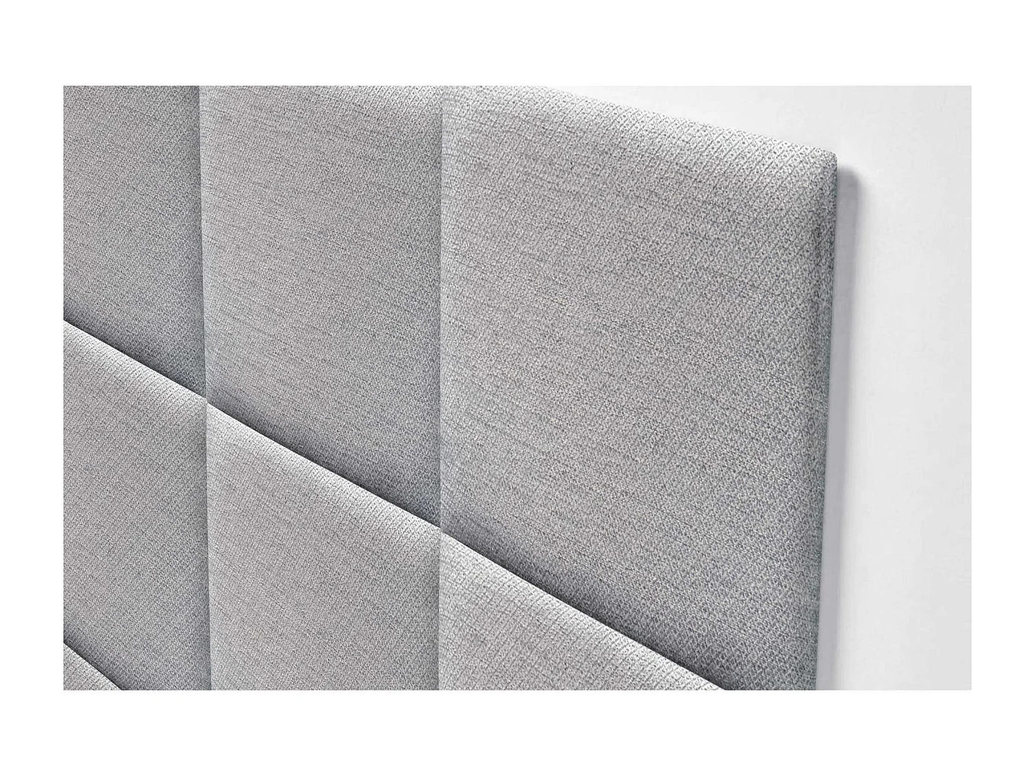 DHOME Gepolstertes Kopfteil aus austauschbaren selbstklebenden Paneelen Luxury Edition Serie Luxusbett Schlafzimmer (Silver Grey, 135cm)