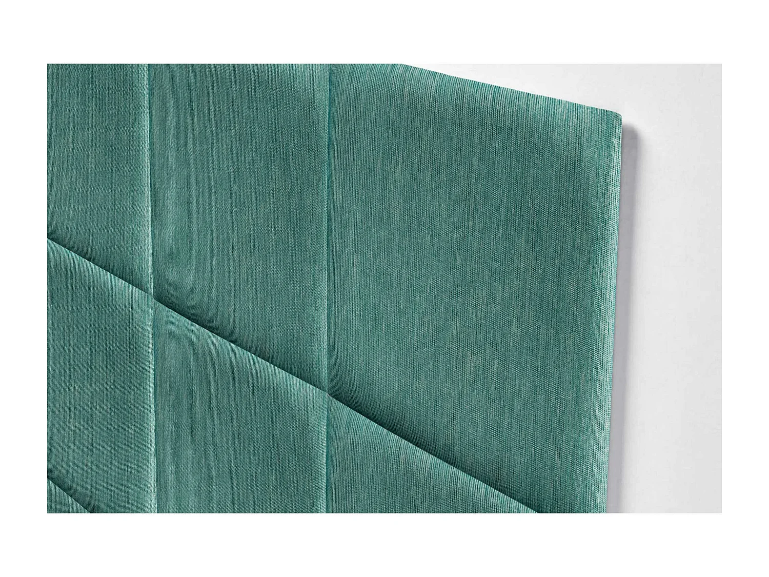 DHOME Tête de Lit Rembourrée Composée de Panneaux Autoadhésifs Interchangeables Série Luxury Edition Lit de Luxe Chambre (Lineal Green, 220cm)