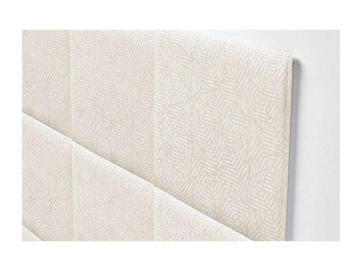 DHOME Gepolstertes Kopfteil aus austauschbaren selbstklebenden Paneelen Luxury Edition Serie Luxusbett Schlafzimmer (Ethnic White, 105cm)