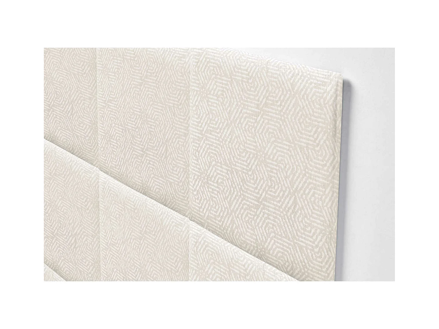 DHOME Tête de Lit Rembourrée Composée de Panneaux Autoadhésifs Interchangeables Série Luxury Edition Lit de Luxe Chambre (Ethnic White, 105cm)