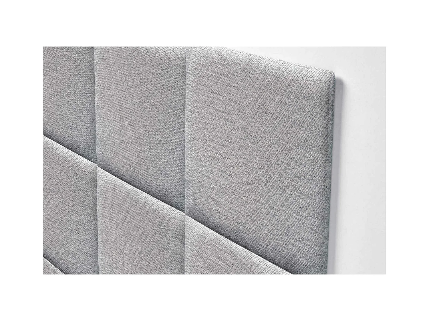 DHOME Tête de Lit Rembourrée Composée de Panneaux Autoadhésifs Interchangeables Série Luxury Edition Lit de Luxe Chambre (Silver Grey, 180cm)