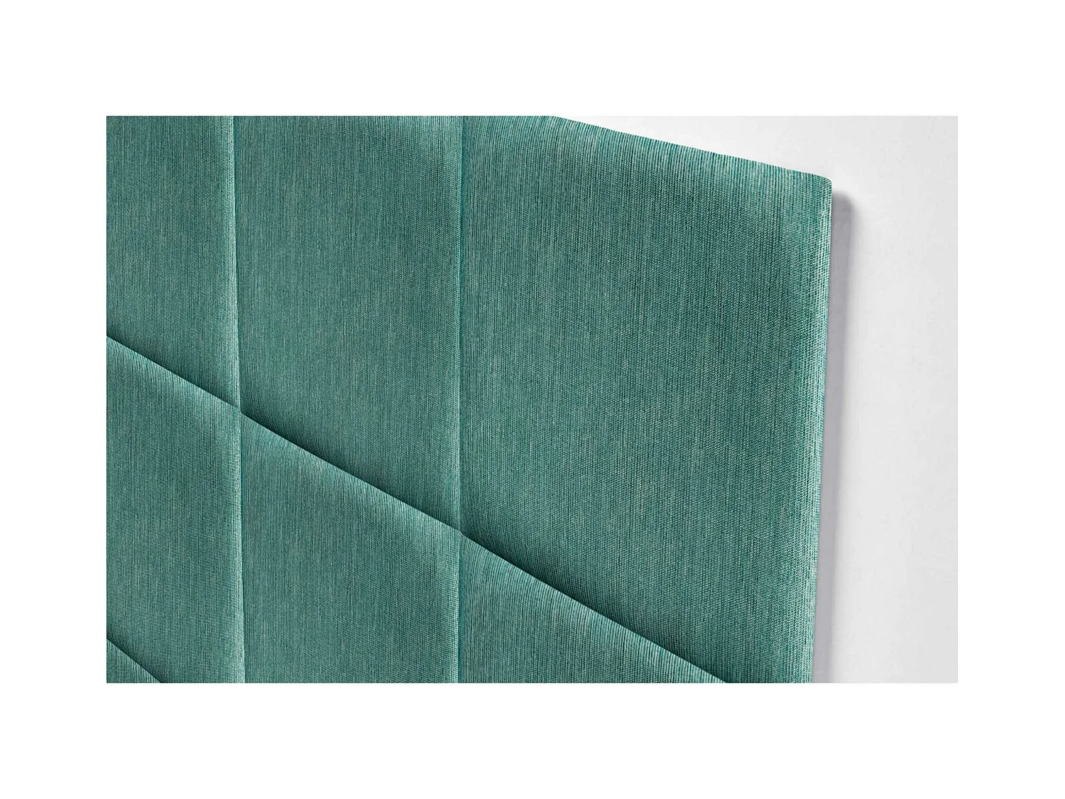 DHOME Tête de Lit Rembourrée Composée de Panneaux Autoadhésifs Interchangeables Série Luxury Edition Lit de Luxe Chambre (Lineal Green, 140cm)