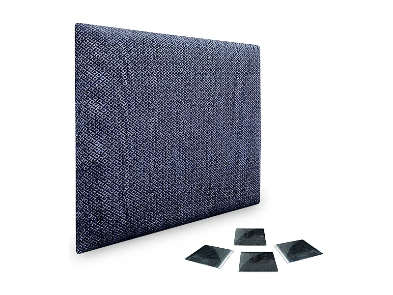 DHOME Set aus 1 luxuriös gepolstertes Paneel aus Stoff, Selbstklebendes Akustik-Wandpaneel, schallabsorbierend, schützend (Silver Marine, 60x40cm, x1)