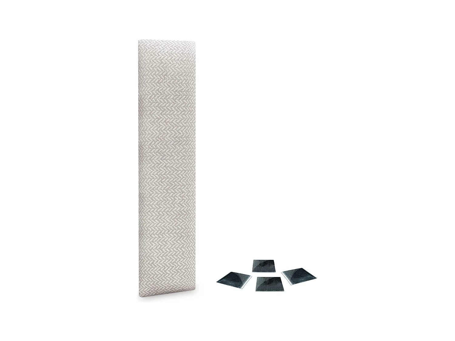 DHOME Juego de 1 Panele Tapizado de Tela de Lujo Pack Autoadhesivos para Pared Acústicos Absorbentes Protección (Espigas Beige, 60x30cm, x1)
