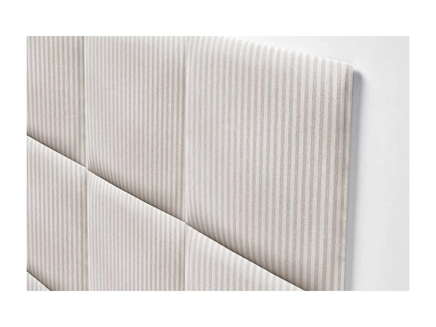 DHOME Tête de Lit Rembourrée Composée de Panneaux Autoadhésifs Interchangeables Série Luxury Edition Lit de Luxe Chambre (Cream, 120cm)