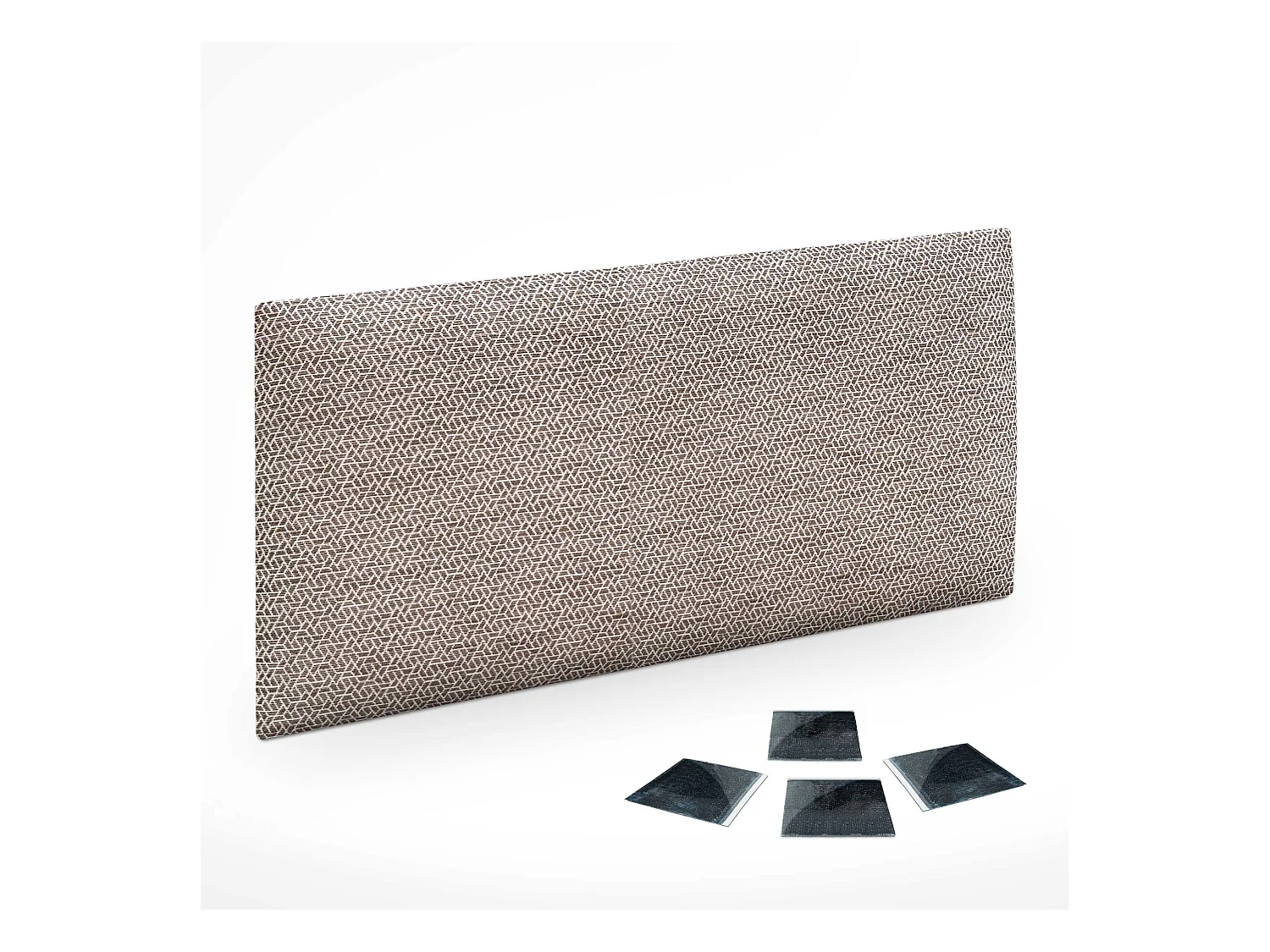 DHOME Set aus 1 luxuriös gepolstertes Paneel aus Stoff, Selbstklebendes Akustik-Wandpaneel, schallabsorbierend, schützend (Ethnic Brown, 60x60cm, x1)