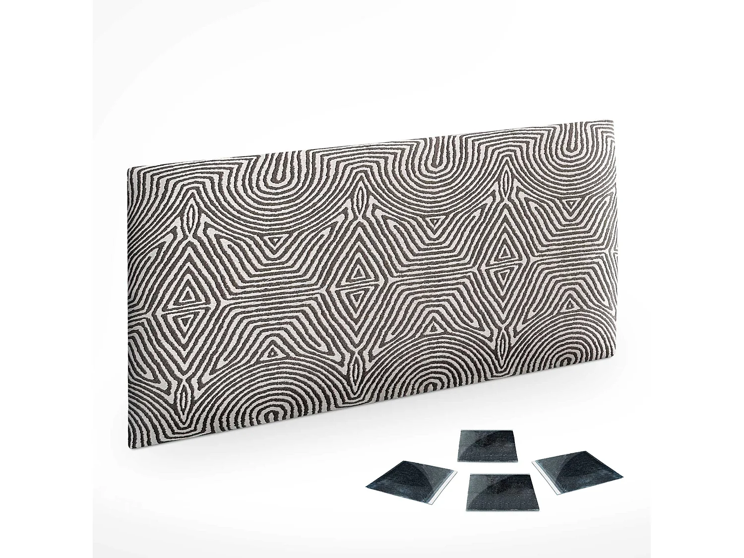 DHOME Ensemble de 1 Panneaux Tapissés en Tissu de Luxe Pack Autoadhésif pour Mur Acoustique Absorbant et Protecteur (Tribal, 50x40cm, x1)