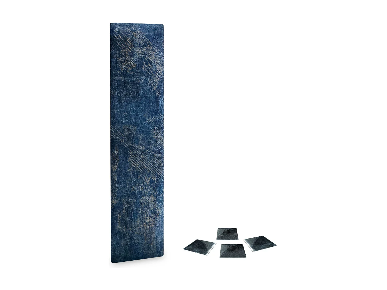 DHOME Juego de 1 Panele Tapizado de Tela de Lujo Pack Autoadhesivos para Pared Acústicos Absorbentes Protección (Luxurious Blue, 60x30cm, x1)