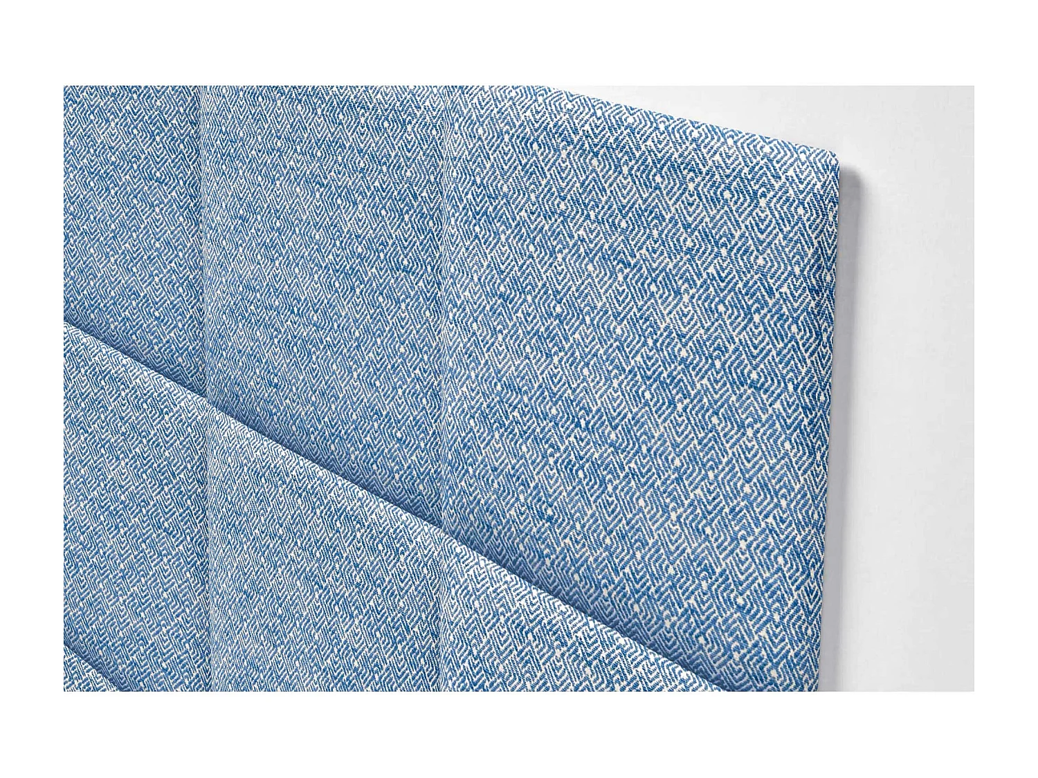 DHOME Tête de Lit Rembourrée Composée de Panneaux Autoadhésifs Interchangeables Série Luxury Edition Lit de Luxe Chambre (Ethnic Blue, 90cm)