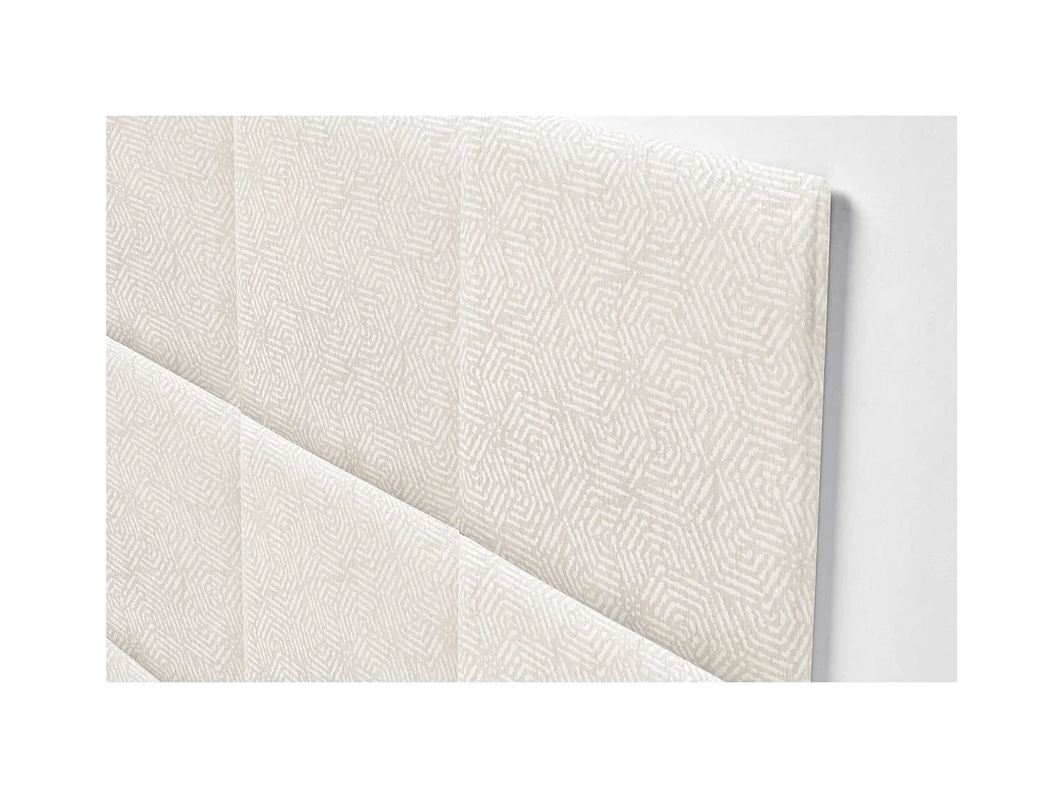 DHOME Tête de Lit Rembourrée Composée de Panneaux Autoadhésifs Interchangeables Série Luxury Edition Lit de Luxe Chambre (Ethnic White, 145cm)