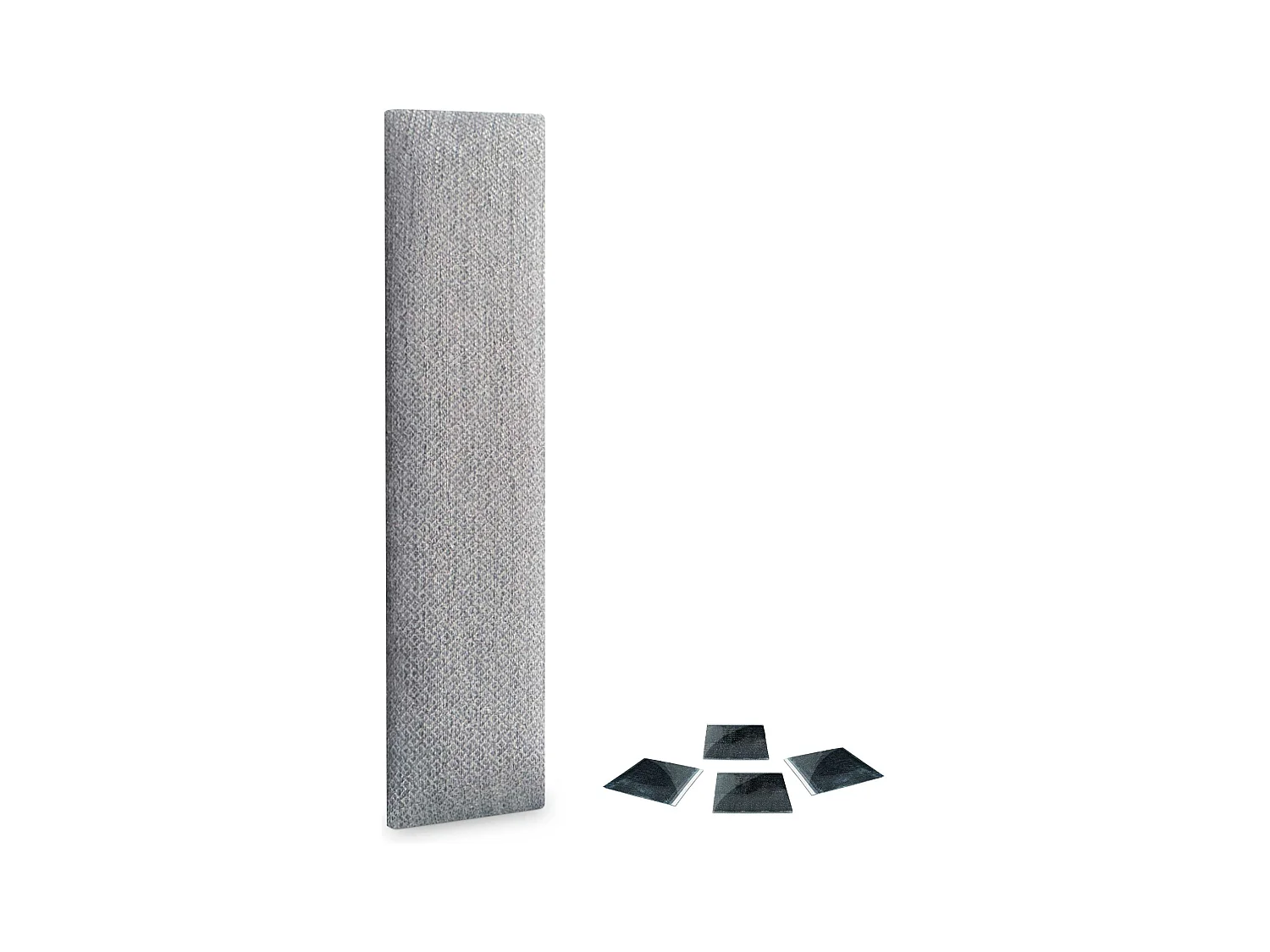 DHOME Juego de 1 Panele Tapizado de Tela de Lujo Pack Autoadhesivos para Pared Acústicos Absorbentes Protección (Silver Grey, 60x20cm, x1)