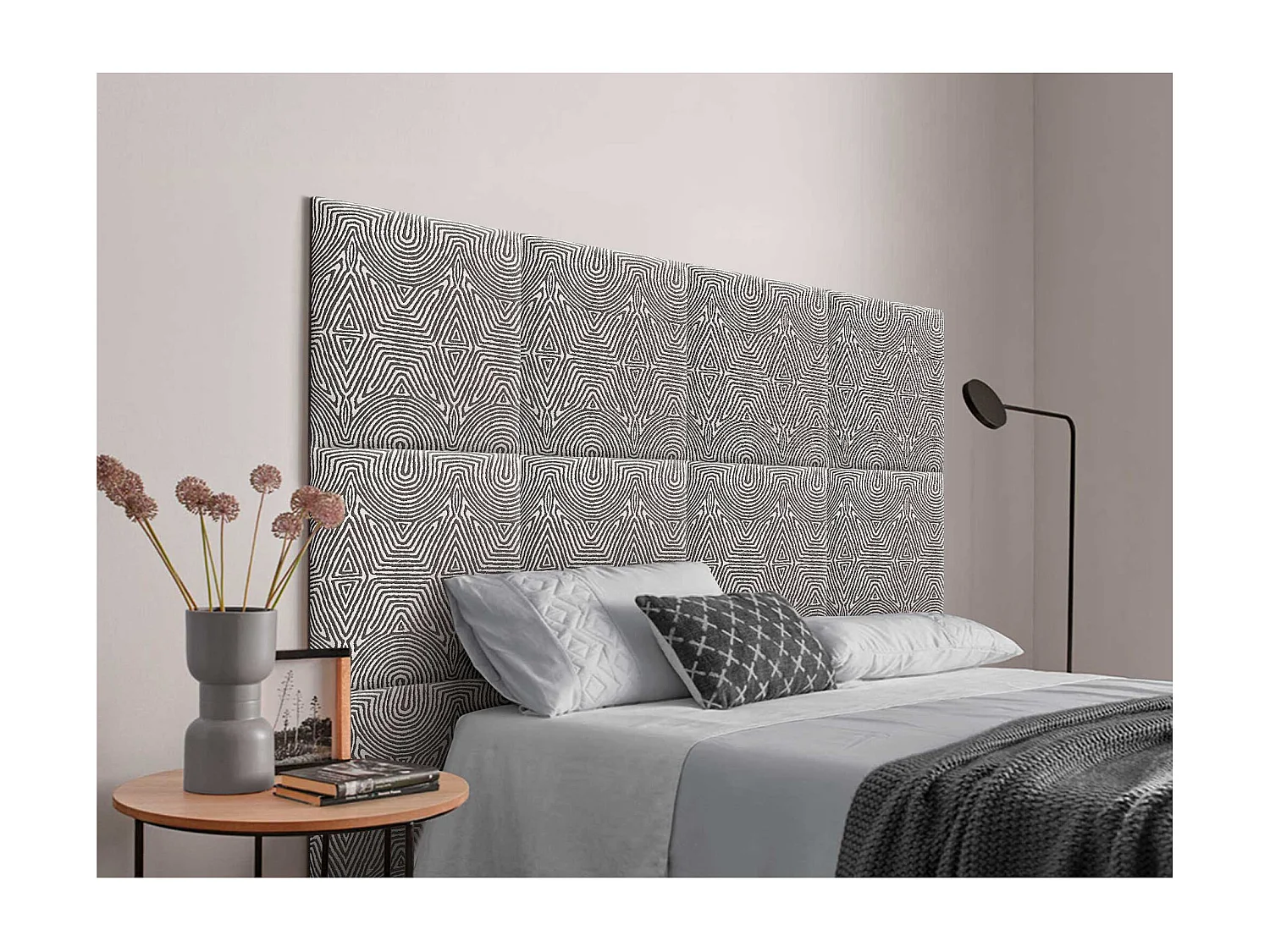DHOME Gestoffeerd hoofdbord bestaande uit verwisselbare zelfklevende panelen Luxury Edition Serie Luxe bed Slaapkamer (Tribal, 110cm)