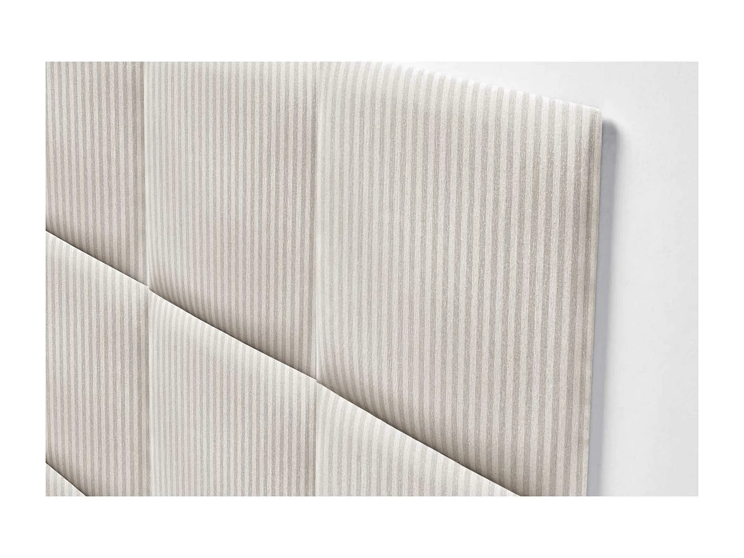 DHOME Tête de Lit Rembourrée Composée de Panneaux Autoadhésifs Interchangeables Série Luxury Edition Lit de Luxe Chambre (Cream, 95cm)