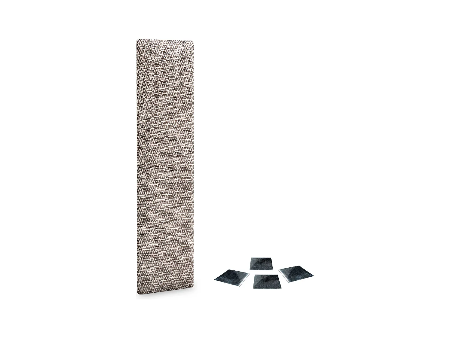 DHOME Set di 1 Pannelli Imbottiti in Tessuto di Lusso Pacchetto Autoadesivo per Pareti Assorbente Acustico e Protettivo (Ethnic Brown, 60x30cm, x1)