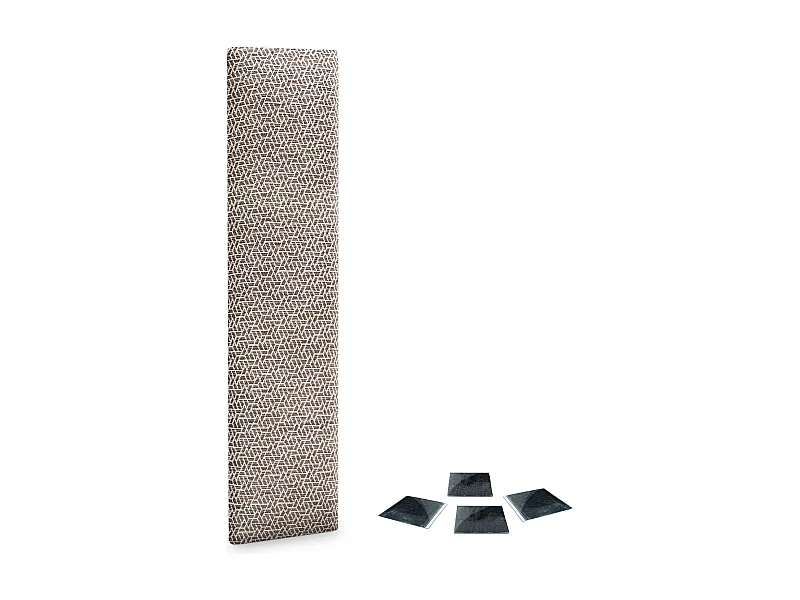 DHOME Set van 1 Luxe Stoffen Zelfklevend Gestoffeerd Paneel voor Muur, Geluidsabsorberend en Beschermend (Ethnic Brown, 60x30cm, x1)